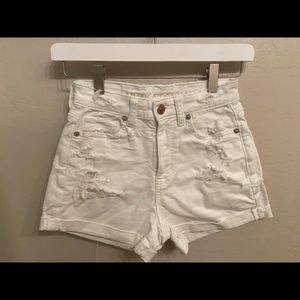 Fit like 00 or 0 - White American Eagle Mom Shorts
